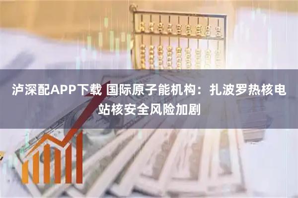 泸深配APP下载 国际原子能机构：扎波罗热核电站核安全风险加剧